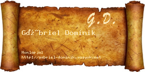 Gábriel Dominik névjegykártya